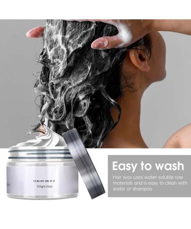 Temporary Hair Wax Color 2PCS - Strong Hold Pomade for Kids & Adults | Washable Styling Clay - Perfect for Birthdays Christmas Parties & Cosplay (Gray & White - Buy Online on GoSupps.com