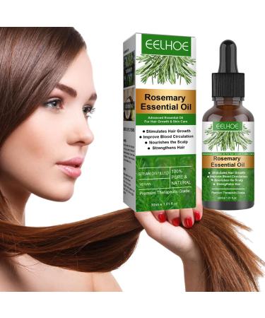 Pratvider Hair Growth Oil, Rosemary Oil, Rosemary Oil for Hair Growth, Rosemary Hair Oil Nourish Scalp, Hair Care Oil for Men Women 30ml
