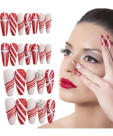 Long Press on Nails Halloween Press on Long Nails with Spider Pattern False Nails for Halloween Full Nails Fake Long Fingernails Various Sizes for Ball Wedding Home Christmas gift - Buy Online on GoSupps.com