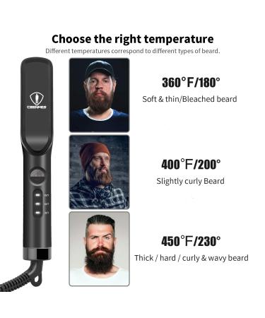 Ceenwes 3 in 1 Beard Straightener & FREE Beard Oil - Perfect Men's Gift for Hair Styling | Portable Hair Straightener Brush - Ideal Christmas Gift for Him & Her - Buy Online on GoSupps.com