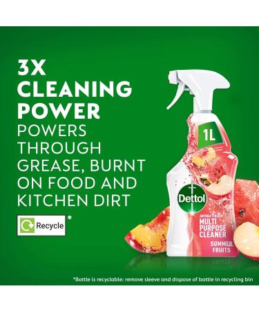 Dettol Antibacterial Cleaning Spray Summer Fruits 1L - Kills 99.9% of Germs - Fresh Summer Scent - Buy Online on GoSupps.com