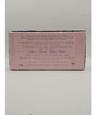 LA FLORENTINA Rose Hand Soap Set Made in Italy 5.3 Oz Bars 3-Pack - Buy Online on GoSupps.com