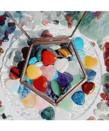 FURREN 15 Piece Quartz Clear Quartz Eye Heart Set Palm Thumb Gemstones 0.8 Inch - Buy Online on GoSupps.com