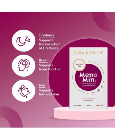Cleanmarine Menomin Menopause Support: Highly Absorbable Omega 3 with Soy Isoflavones - 120 Capsules - Buy Online on GoSupps.com