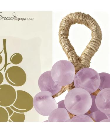  G n rique Handmade Soap Decorative Bar with Realistic Grape Scent Fruit-Shaped Soap | For Face Hands Body Bathroom Shower and Travel - Buy Online on GoSupps.com