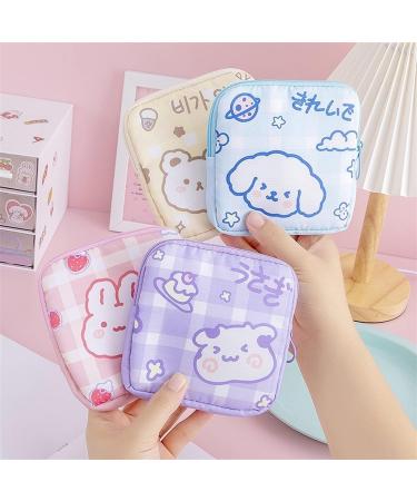 Cute Bear Large Capacity Sanitary Napkin Storage Bag - Pink Teenage Ladies Menstrual Pad Organizer - Buy Online on GoSupps.com