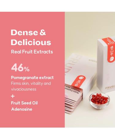 FRUDIA WELCOS Pomegranate Nutri-Moisturizing Face Mask | Vegan Collagen & Pomegranate Extract | Firming Korean Skin Care Mask for Men & Women (Pack of 10 - Buy Online on GoSupps.com