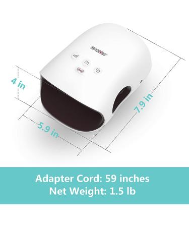 CINCOM Cordless Hand Massager with Heat and Compression - White - Ideal Gifts for Women with Arthritis and Carpal Tunnel - Buy Online on GoSupps.com