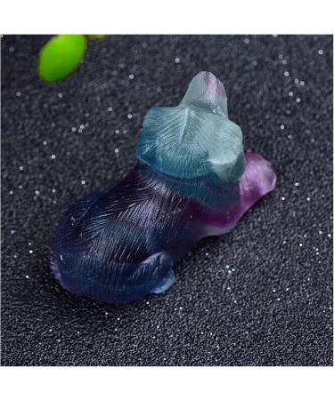 Natural Crystal Rough 1pc Natural Rainbow Fluorite Hand Carved Dog Quartz Crystal Stone Figurine for Decoration PEIQIYIN - Buy Online on GoSupps.com