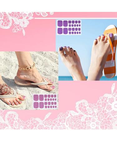 10 Sheets Toe Nail Polish Stickers Glitter Toenail Nail Polish Strips Decals Full Wraps Self Adhesive Toe Nail Tip Full Toe Nail Wraps for Women Girls DIY Nail Decor Art - Buy Online on GoSupps.com