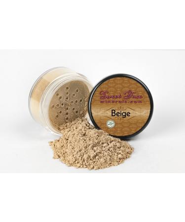 4pc Full Size Beige Kit with Kabuki Brush - Mineral Makeup Matte Loose Powder for Full Coverage & Long-Lasting All Skin Types SPF 18 - Buy Online on GoSupps.com