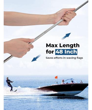 Kemimoto Orange Boat Flag with Replacement Flag for Surfers and Swimmers - Buy Online on GoSupps.com