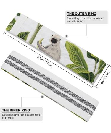 Buy Palm Leaf Sloth Resistance Bands - Non-Slip Booty & Yoga Straps for Effective Workouts & Physical Therapy - Buy Online on GoSupps.com