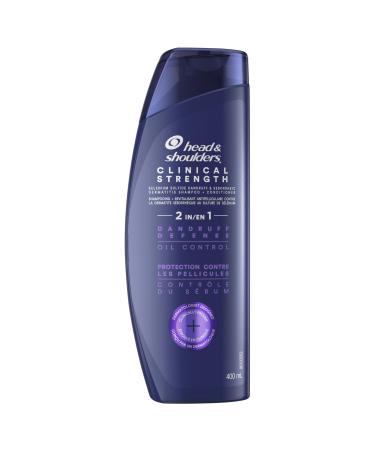 Head & Shoulders 2-in-1 Shampoo & Conditioner Clinical Strength Dandruff Defense + Advanced Oil Control 400 mL