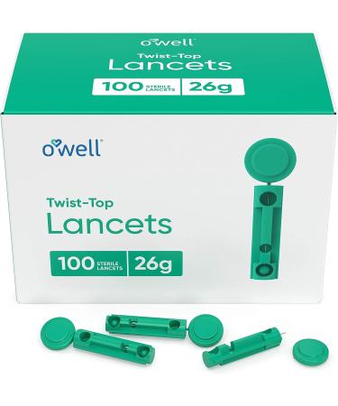 O Well Lancing Device Kit + 100 Sterile Twist Top Lancets 26G - Ideal for Thick & Callus Skin - Buy Online on GoSupps.com