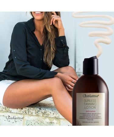 Just Nutritive Sunless Tanning Lotion 8 Oz | Anti-Aging Self-Tanner for All Skin Types | Sun Kissed Glow Bronze Finish | Body Bronzer Lotion - Buy Online on GoSupps.com