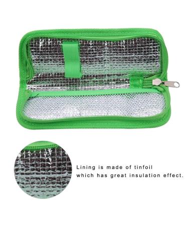 Insulin Refrigerated Box and Syringe Travel Bag - Portable Diabetes Storage for Cold Pen Supplies - Green - Buy Online on GoSupps.com