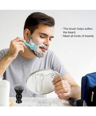 Minkissy Foam Roof Brush - Salon Quality Bart Razor Tool for Beard Shaping & Care with Wooden Handle - Buy Online on GoSupps.com