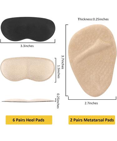 Women's 6 Pairs Heel & Metatarsal Pads for All Day Pain Relief - Cushion & Grip Inserts - Buy Online on GoSupps.com