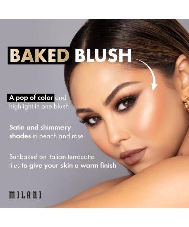 Milani Baked Highlighter in Rose Italiana + Stay Put Matte Liquid Eyeliner - Buy Online on GoSupps.com