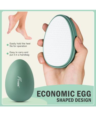 FVION Nano Glass Foot File Callus Remover Gentle Glass Foot Hard Skin Foot Scraper Effective Feet Scrubber for Dead Skin and Portable Pedi Egg Foot Care Tool (Green) - Buy Online on GoSupps.com