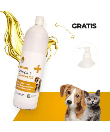 RF-Deer - Norwegian Salmon Oil for Dogs Cats and Horses 250 ML - 1 piece - Omega-3 Fish Oil Health Joints Digestion - 2 in 1 Pump Dark Bottle Anti-Oxidation Flip Top - Buy Online on GoSupps.com