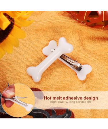 Lurrose 4pcs Dog Bone Hairpins - Halloween Christmas Decorative Hair Clips for Glowing Cosplay Costume - Medium Size - Buy Online on GoSupps.com