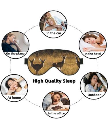 Cute Deers Print Double-Sided Eye Mask | Soft Light Blocking Eye Mask for Better Sleep | International Shipping Available - Buy Online on GoSupps.com