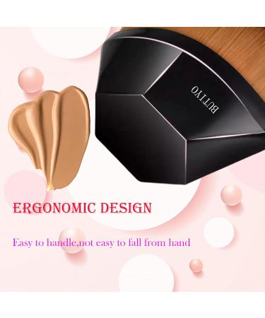 Buy BUTIYO Kabuki Foundation Makeup Brush Set - Flawless Liquid Makeup Brush for Women - Soft Synthetic - 1 PC Black - International Shipping Available - Buy Online on GoSupps.com