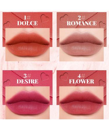 Velvet Matte Lipstick Set 4 Colors for Women High Pigmentation Velvet Lipstick Kit Makeup Lipstick Set - Buy Online on GoSupps.com