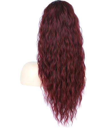 Long Braid Curly Ponytail Extensions 26in Synthetic with Drawsting Ponytail Extension Hairpiece for Women (118 Red) - Buy Online on GoSupps.com