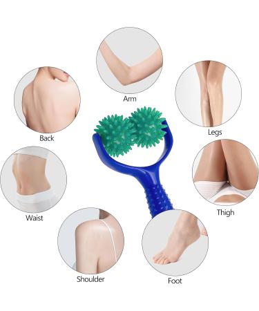 AMDZGLB Massage Balls & Roller with Handle - Self-Massage Device for Legs Back Feet & Hands | Alleviate Muscle Pain - Buy Online on GoSupps.com