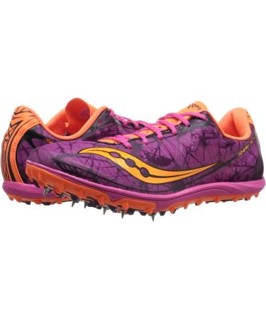 Saucony Women's Shay XC4 Spike-W 6 Raspberry/Vizi Orange | Lightweight Racing Spike for Cross Country Running - Buy Online on GoSupps.com