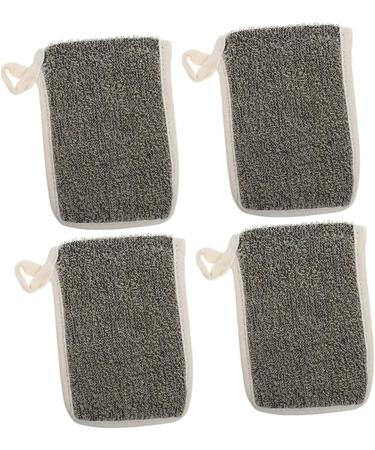 Baluue 8 Pcs Black Linen Soap Bag Exfoliating Mesh Sponge Soap Pocket Bar Soap Pouch Loofah Soap Bag Flax - Buy Online on GoSupps.com