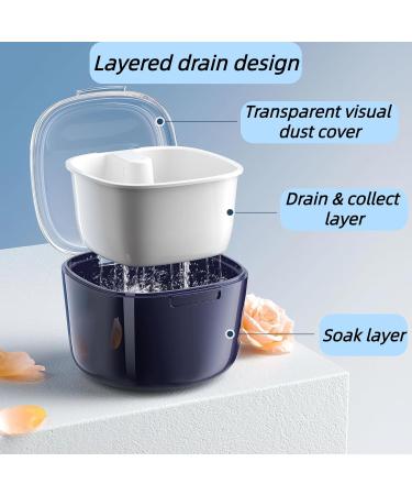 Denture Storage Box - Portable Immersion Box for Elderly Retainer & Invisible Braces Cleaning - Green - Buy Online on GoSupps.com