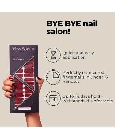 Miss Sophie Hollywood Diva Nail Wraps - Set of 24 Long-Lasting, Ultra-Thin Self-Adhesive Wraps - Buy Online on GoSupps.com