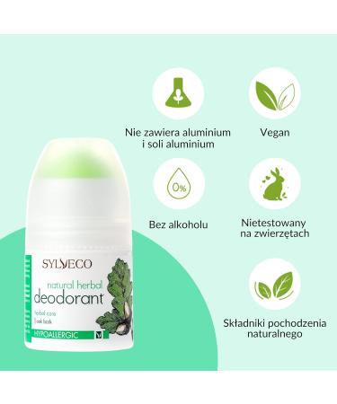  SYLVECO SYLVECO Natural Herb Roll-On Deodorant 50ml - Buy Online on GoSupps.com