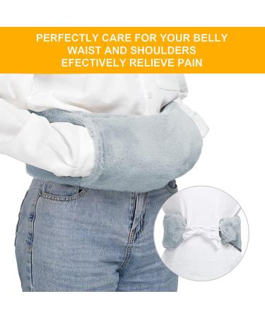 2L Hot Water Bottle with Soft Cover - Pain Relief for Neck, Shoulders, Knee, Feet - Hot & Cold Therapy for Women, Girls, Seniors - Rubber Gray with Pocket - Buy Online on GoSupps.com