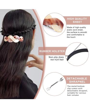 Mistofu 3-Piece Large Snap Barrettes for Women - Retro Classic Hair Accessories for Thick Hair - Buy Online on GoSupps.com