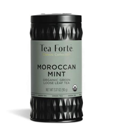Tea Forte Organic Green Tea Makes 35-50 Cups 90ml Loose Leaf Tea Container Moroccan Mint