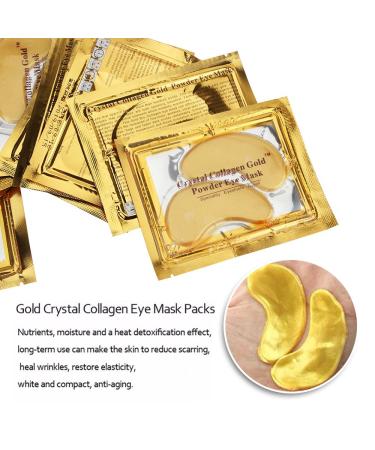 SIESTA Gold HydroGel Eye Face Masks - 15 Pack | Reduce Puffiness & Dark Circles | Collagen & Hyaluronic Moisturizing Masks - Buy Online on GoSupps.com