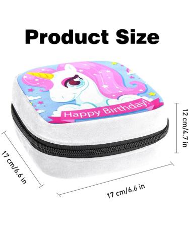 GIAPB Sanitary Napkin Storage Bag Period Bag Tampon Bag Makeup Bag Pad Pouch Unicorn Blue Background Color5022 - Buy Online on GoSupps.com