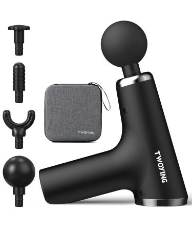 Massage Gun Deep Tissue Percussion Muscle Massager for Athletes,Handheld Mini Message Gun Body Back LCD Touch Screen with 6 Speeds,Anniversary Birthday Gifts for him Men Women,Black