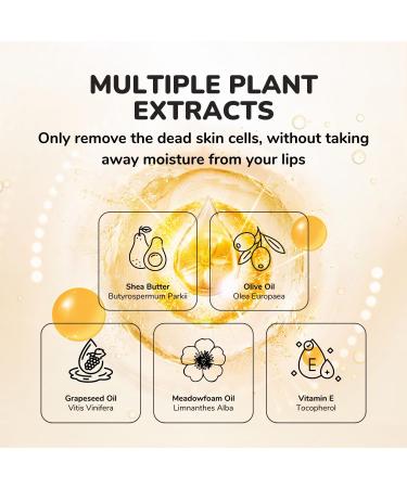 Lip Mask & Scrub Set(Peach + Honey + Collagen), Overnight Moisturizer for Cracked & Dry Lips Care, Hydrating Plumper Kit, Sugar Exfoliator Gift for Women Peach Oolong - Buy Online on GoSupps.com