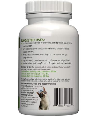 Gentle Digest Capsules for Dogs & Cats - Vet Recommended Probiotics & Prebiotics for Digestive & Immune Support | 60 Count - Buy Online on GoSupps.com