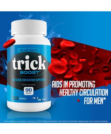 Blue Salt Trick Boost - Our Best Blood Flow Supplement - Poor Circulation Support - Better Blood Flow Care - Blood Circulation Titan Boost Dietary Supplement - Advanced Blood Flow 7 Simple Salt Trick 1 - Buy Online on GoSupps.com