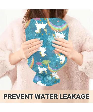 Hot Water Bottle 2L - Cute Baby Unicorns Cover | Pain Relief & Winter Hand Feet Warmer - Buy Online on GoSupps.com