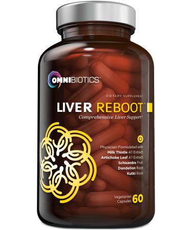 OmniBiotics Liver Detox Supplement  Liver Cleanse Support | Milk Thistle Extract  Globe Artichoke  Dandelion Root | 60 Vegan Capsules