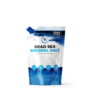 Marco Esra Dead Sea Salt   Dead Sea Mineral Salt for Bath  Spa  Shower   Pure and Natural Bath Salt for Foot Soak  Inflammation  Skin Care   Unscented Fine Salt Mined from Dead Sea (4 lb) 4 Pound