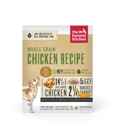The Honest Kitchen Human Grade Dehydrated Whole Grain Dog Food – Complete Meal or Dog Food Topper Chicken 10 Pound (Pack of 1)